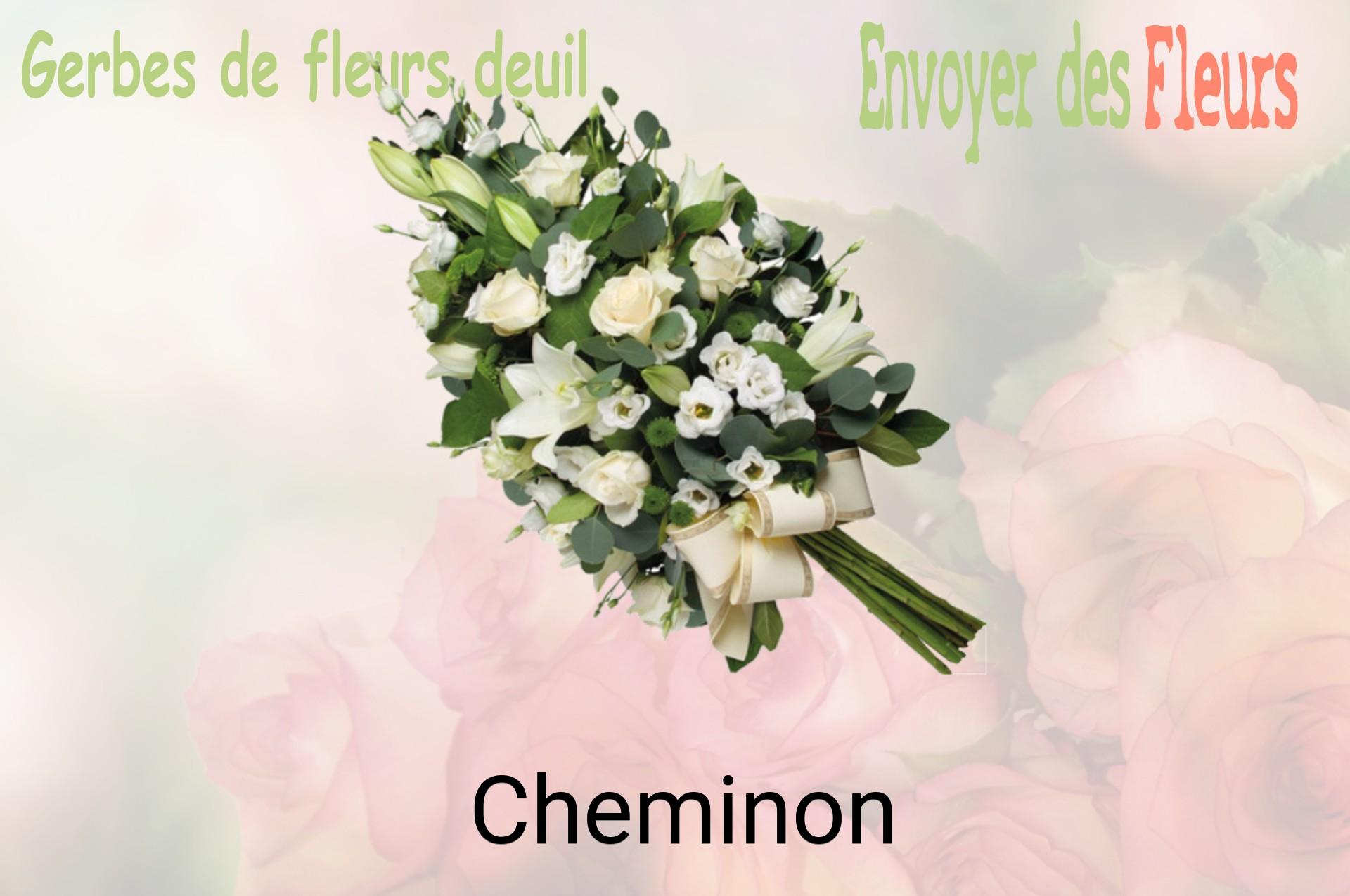 Gerbe de fleurs de deuil livrée à Cheminon